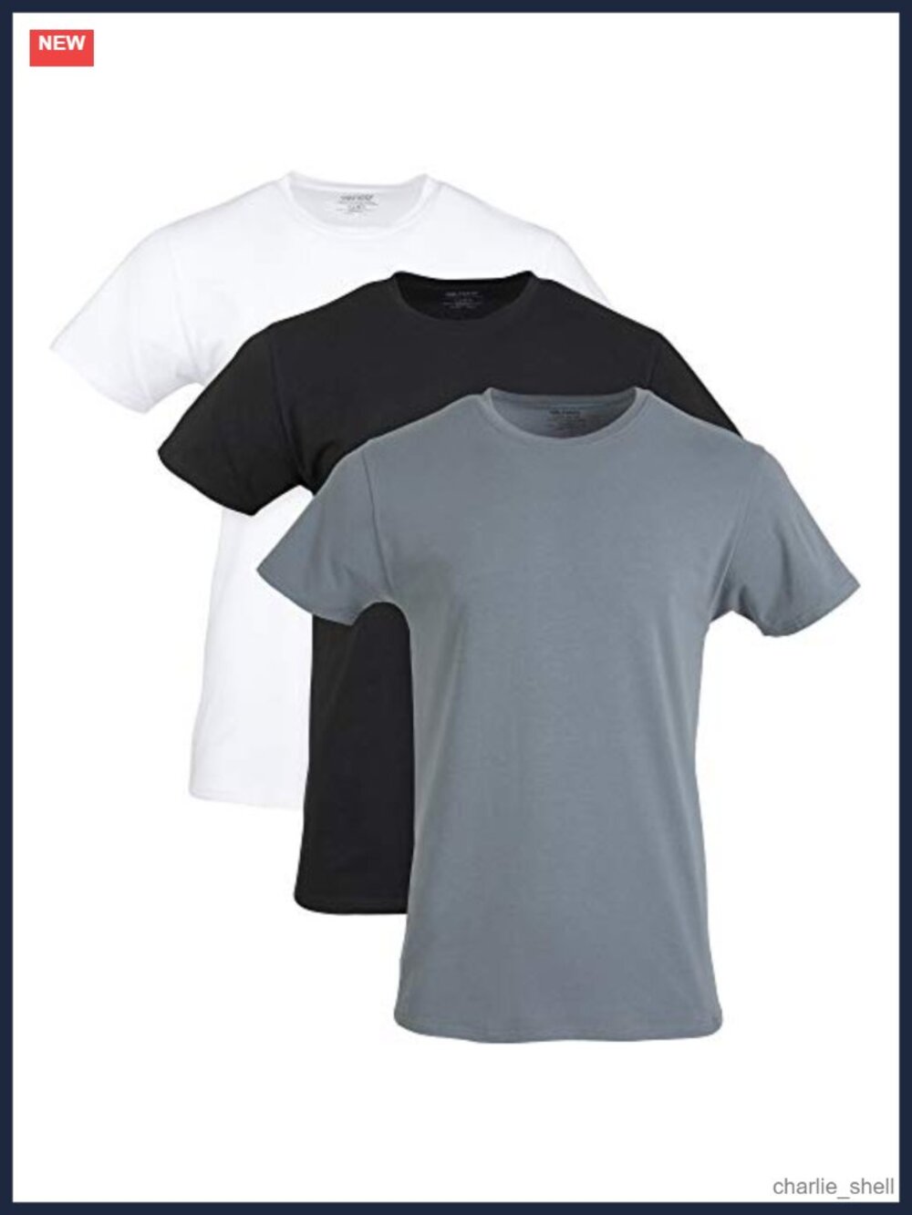 Men's Cotton Stretch Crew Neck T-Shirt Multipack Moisture Wicking